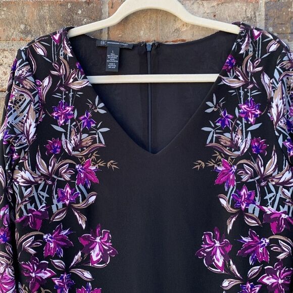 Take 50% OFF- INC International Concepts Floral Dress with Bishop Sleeves,Size-L - Picture 6 of 10